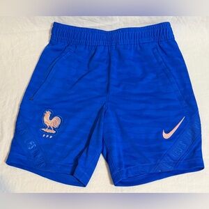 Nike FFF France National Team Travel Soccer Shorts CZ0581-439 Youth Sz: Small